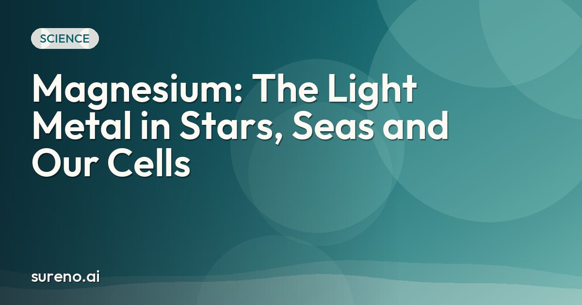 Magnesium: The Light Metal in Stars, Seas and Our Cells