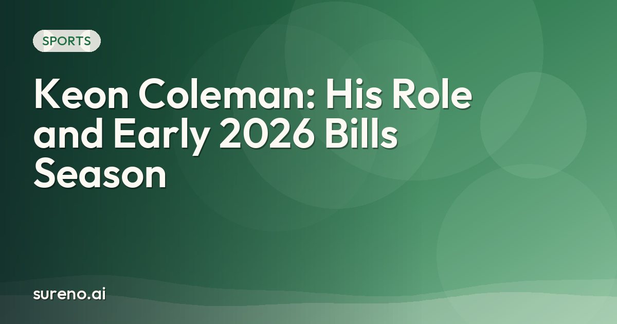 Keon Coleman: His Role and Early 2026 Bills Season