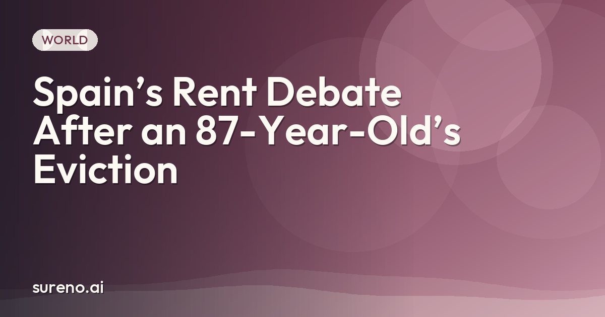 Spain’s Rent Debate After an 87-Year-Old’s Eviction