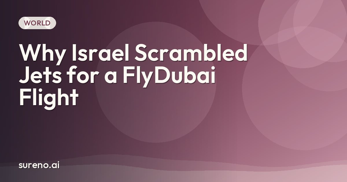 Why Israel Scrambled Jets for a FlyDubai Flight