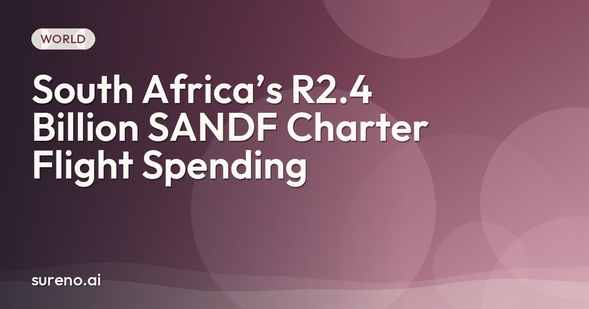 South Africa’s R2.4 Billion SANDF Charter Flight Spending