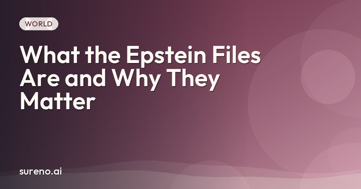 What the Epstein Files Are and Why They Matter