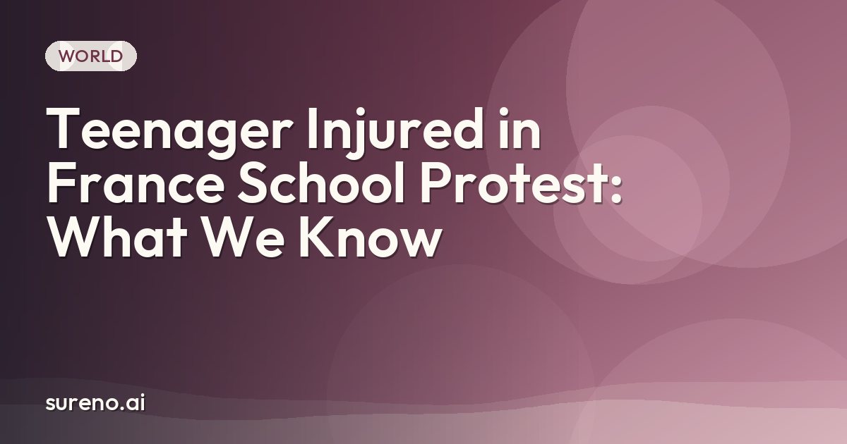 Teenager Injured in France School Protest: What We Know