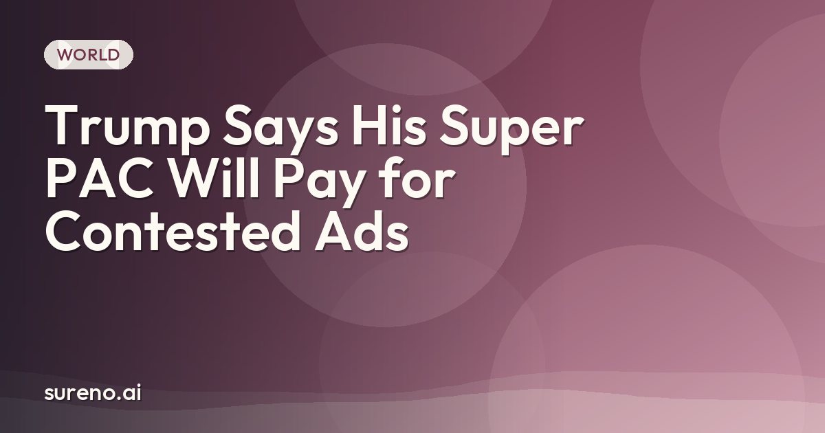 Trump Says His Super PAC Will Pay for Contested Ads