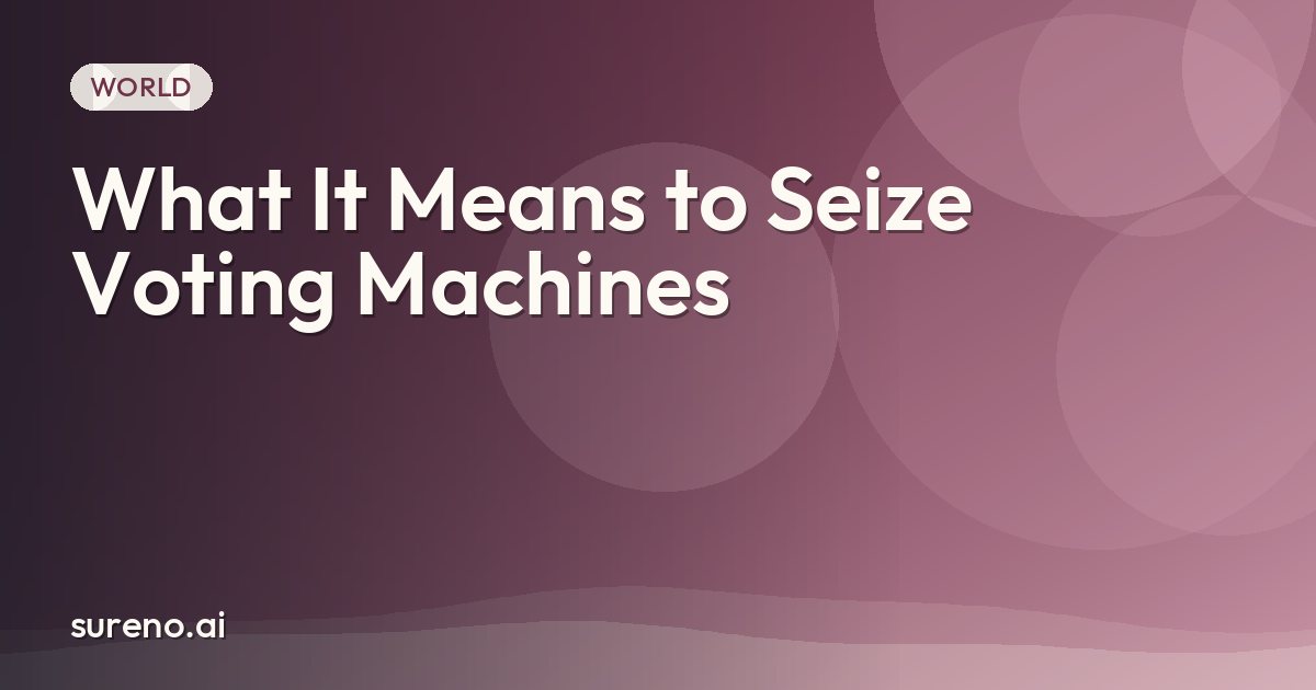 What It Means to Seize Voting Machines