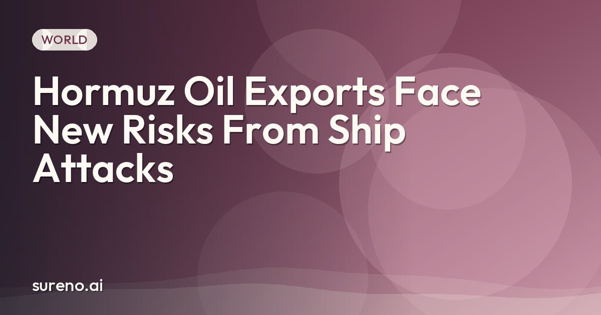 Hormuz Oil Exports Face New Risks From Ship Attacks