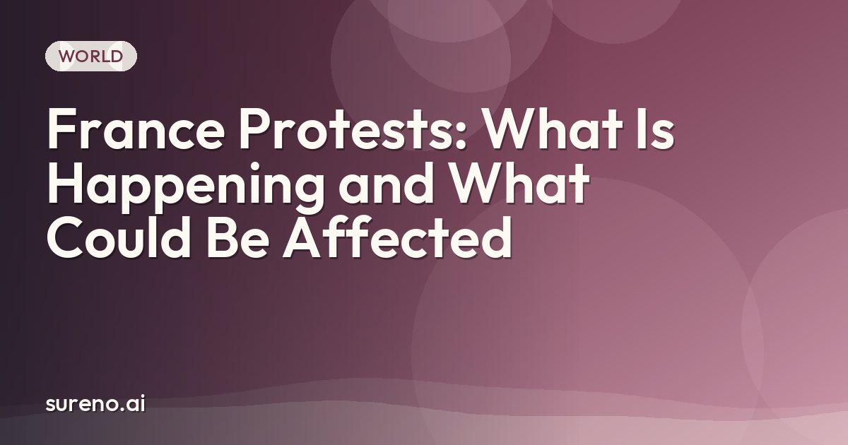 France Protests: What Is Happening and What Could Be Affected
