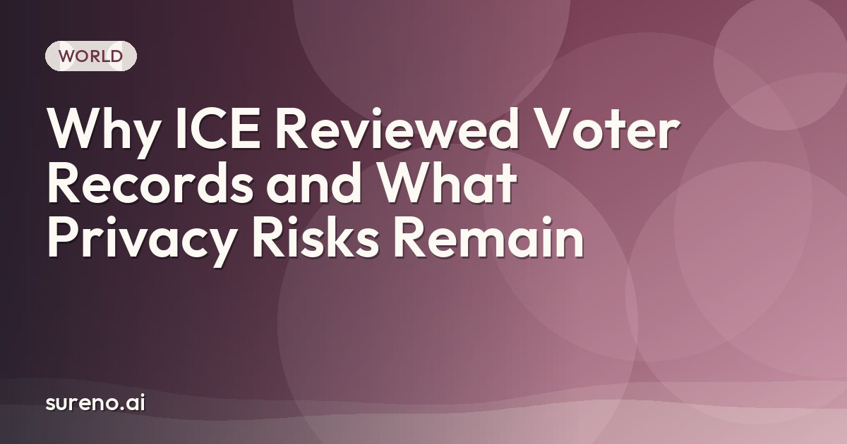 Why ICE Reviewed Voter Records and What Privacy Risks Remain