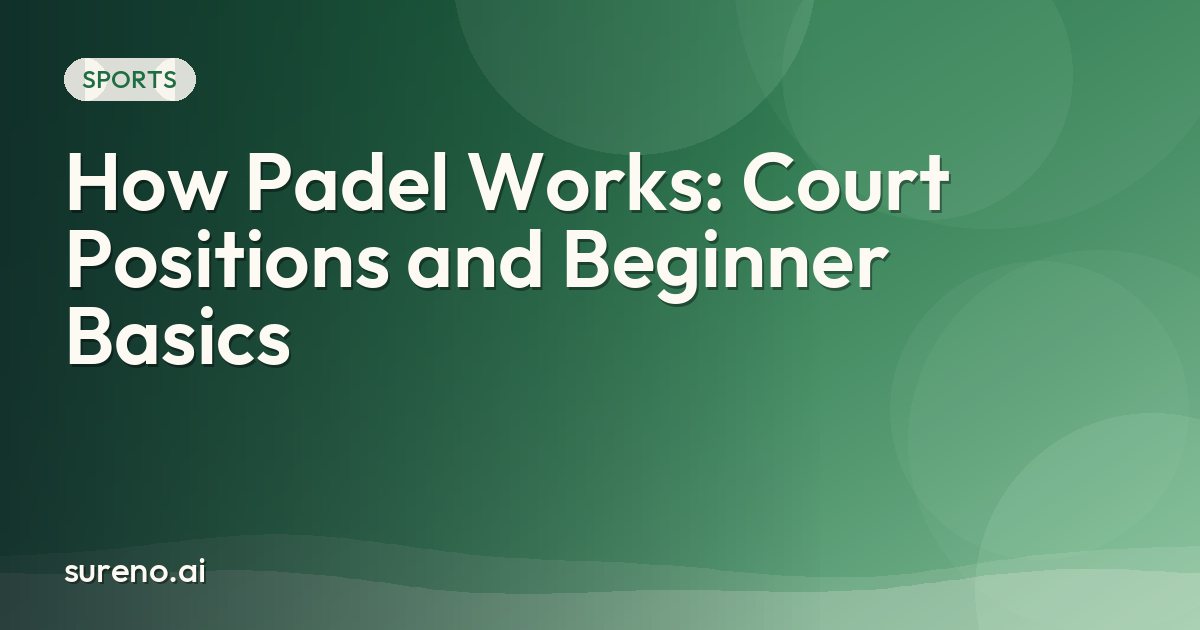 How Padel Works: Court Positions and Beginner Basics