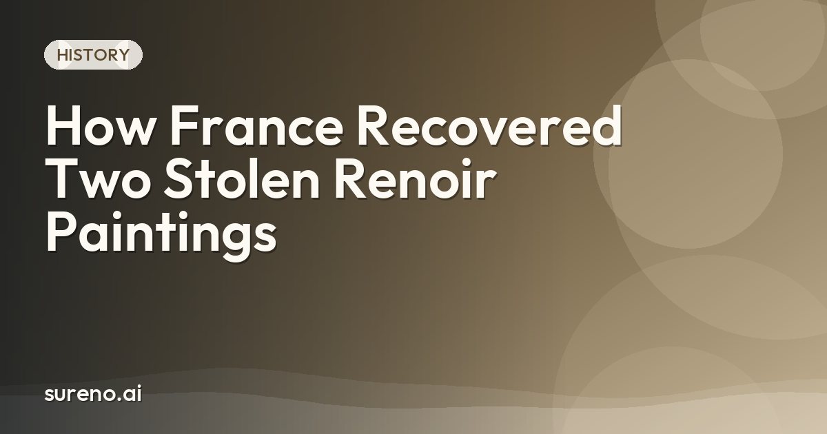 How France Recovered Two Stolen Renoir Paintings