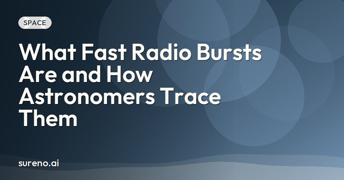 What Fast Radio Bursts Are and How Astronomers Trace Them