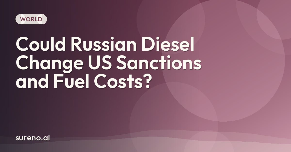 Could Russian Diesel Change US Sanctions and Fuel Costs?