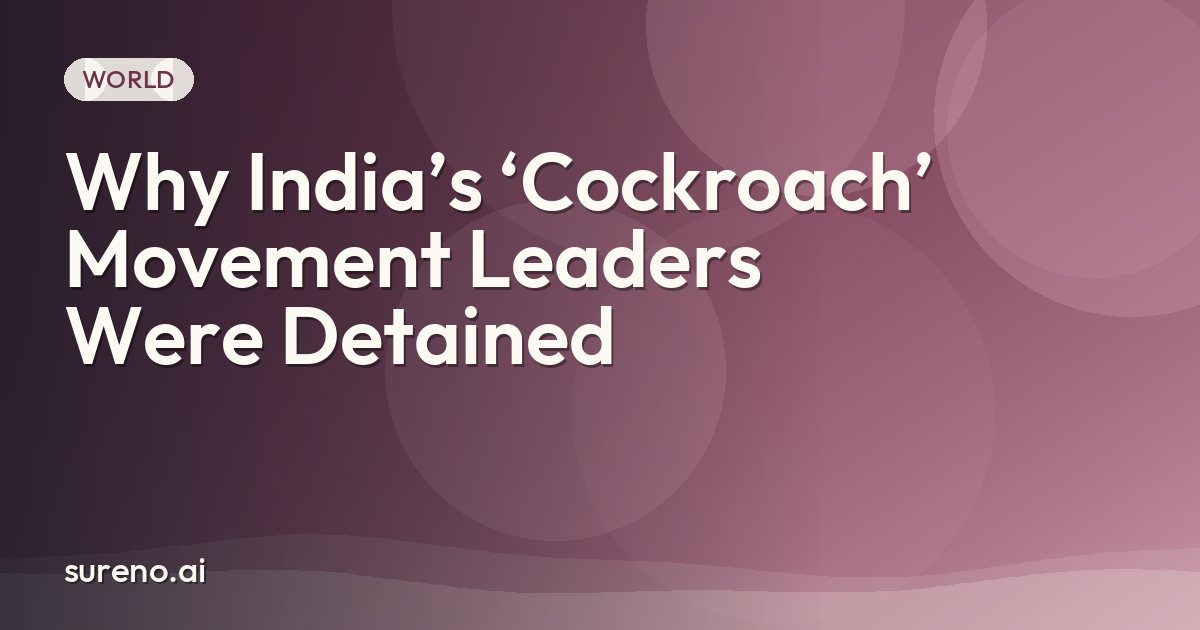 Why India’s ‘Cockroach’ Movement Leaders Were Detained