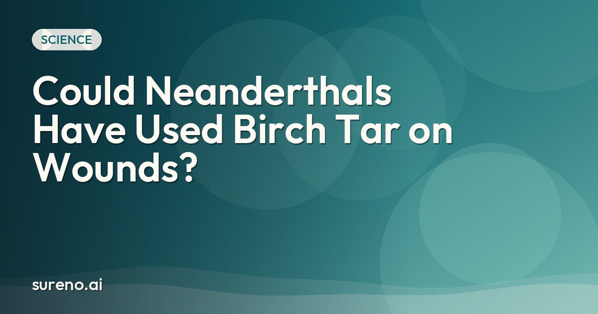 Could Neanderthals Have Used Birch Tar on Wounds?
