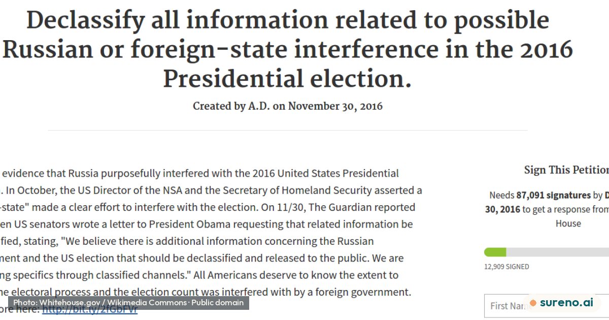 Declassify all information related to possible Russian or foreign-state interference in the 2016 Presidential election.png