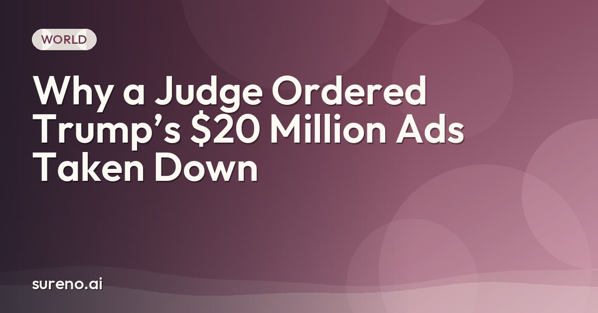 Why a Judge Ordered Trump’s $20 Million Ads Taken Down
