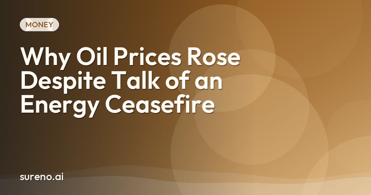Why Oil Prices Rose Despite Talk of an Energy Ceasefire