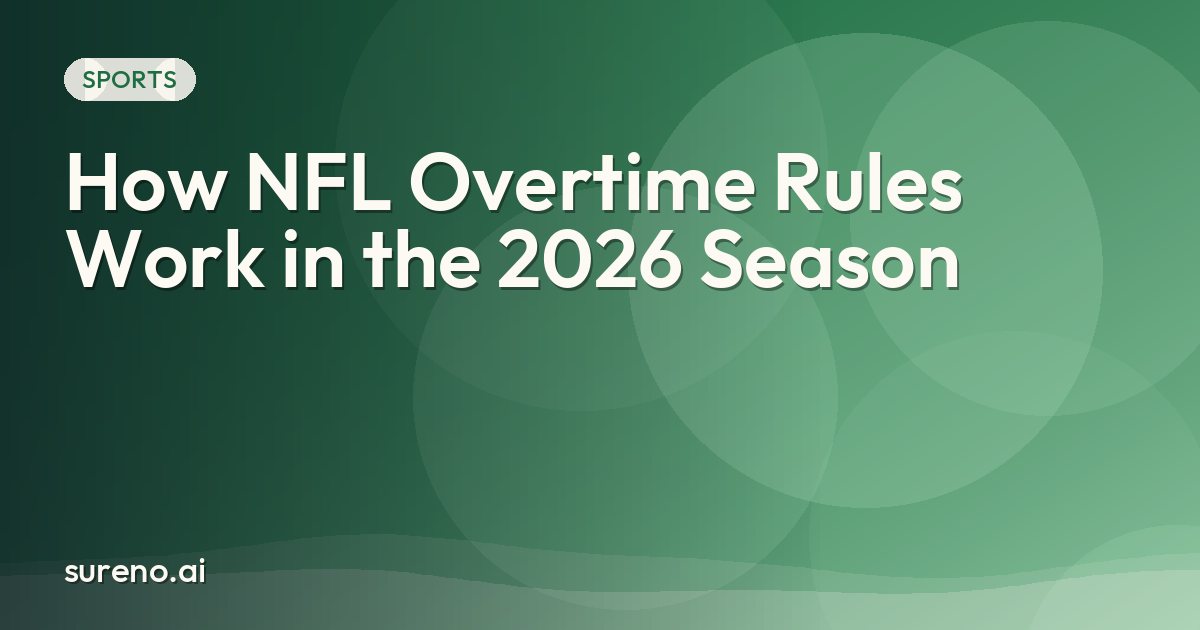 How NFL Overtime Rules Work in the 2026 Season