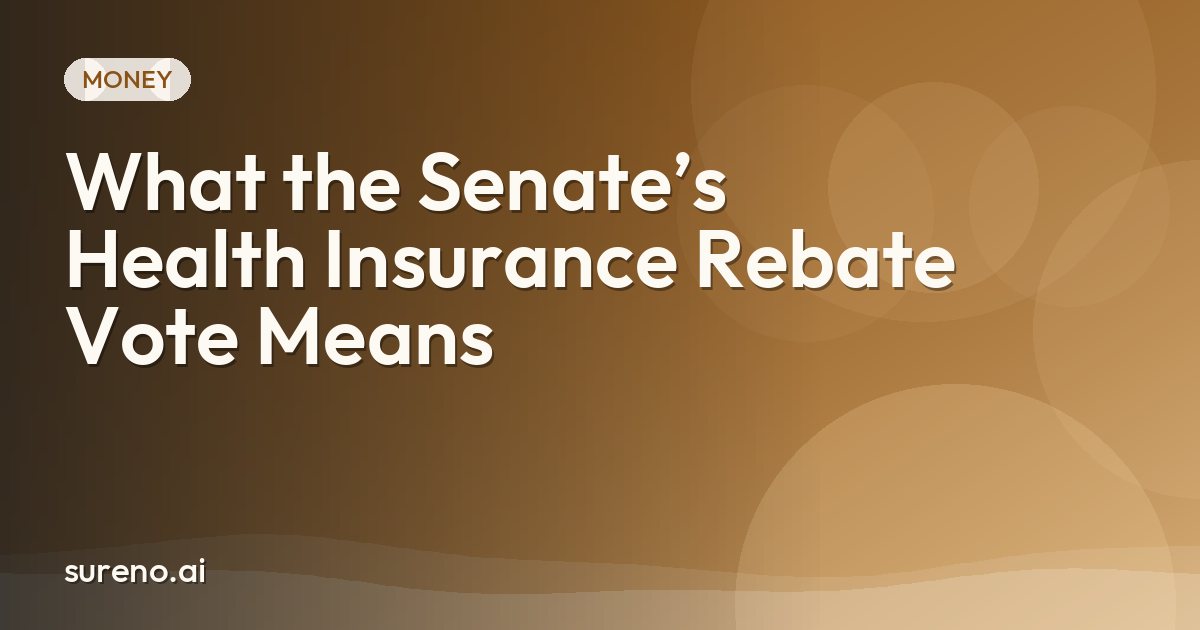 What the Senate’s Health Insurance Rebate Vote Means