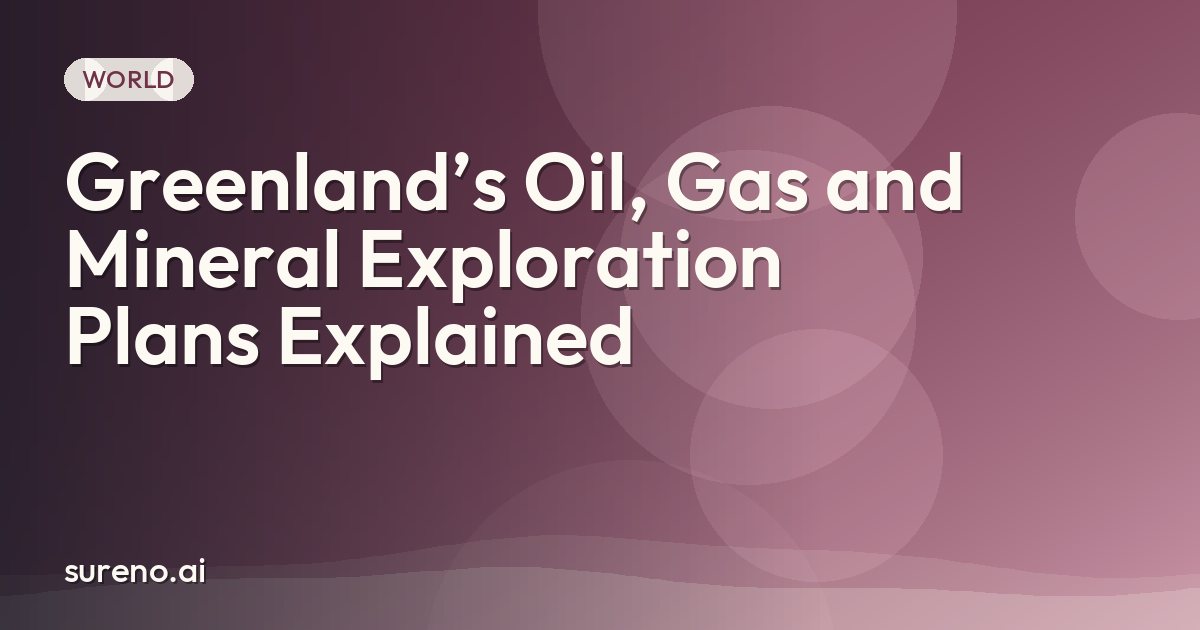 Greenland’s Oil, Gas and Mineral Exploration Plans Explained