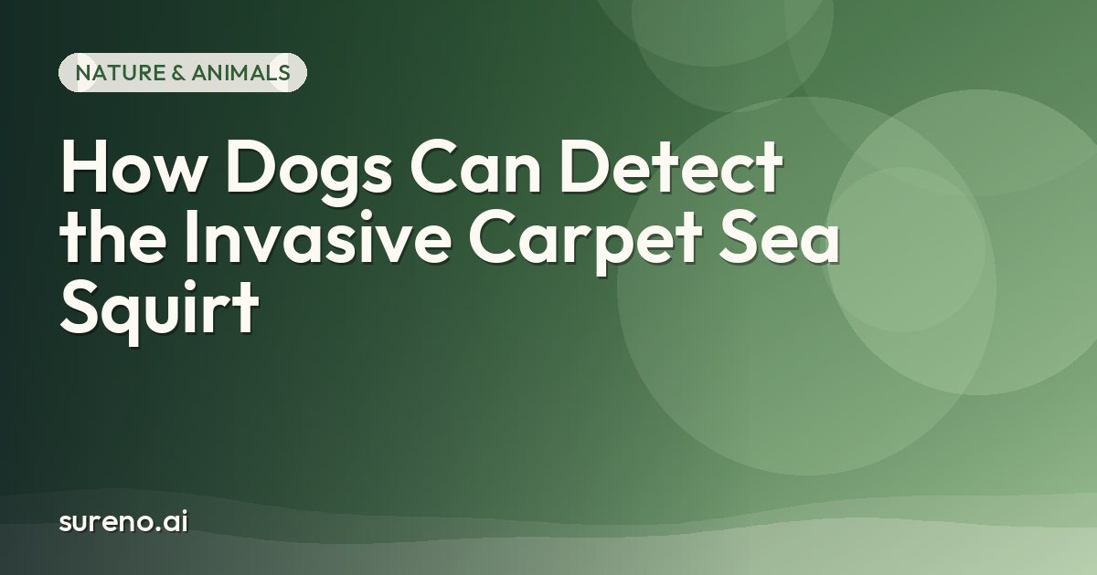 How Dogs Can Detect the Invasive Carpet Sea Squirt