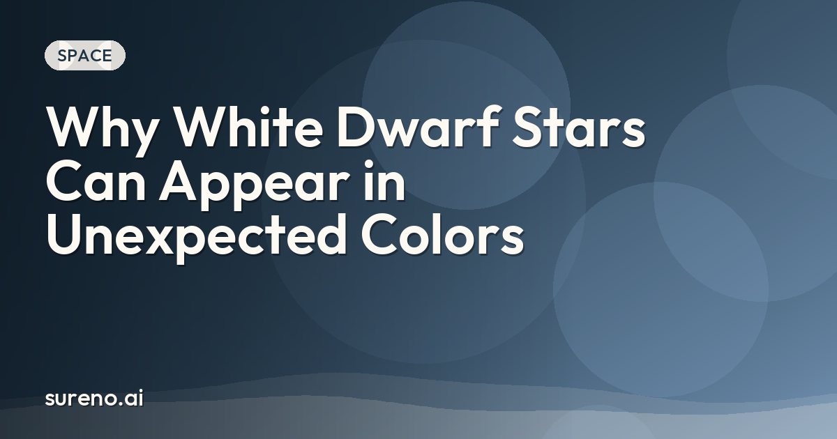 Why White Dwarf Stars Can Appear in Unexpected Colors