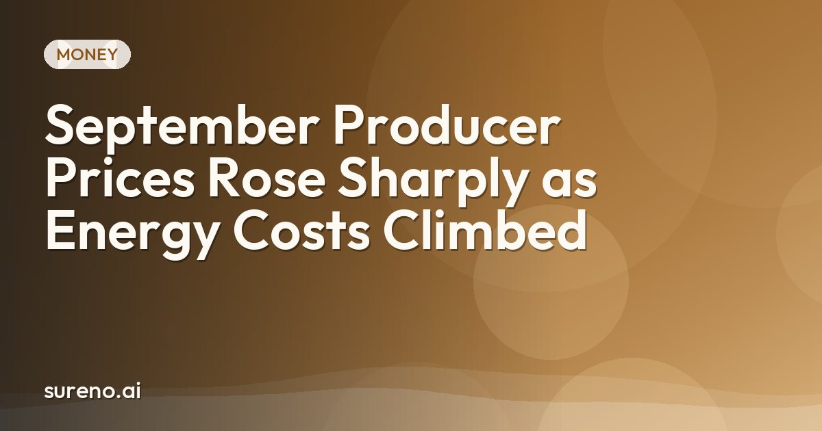 September Producer Prices Rose Sharply as Energy Costs Climbed