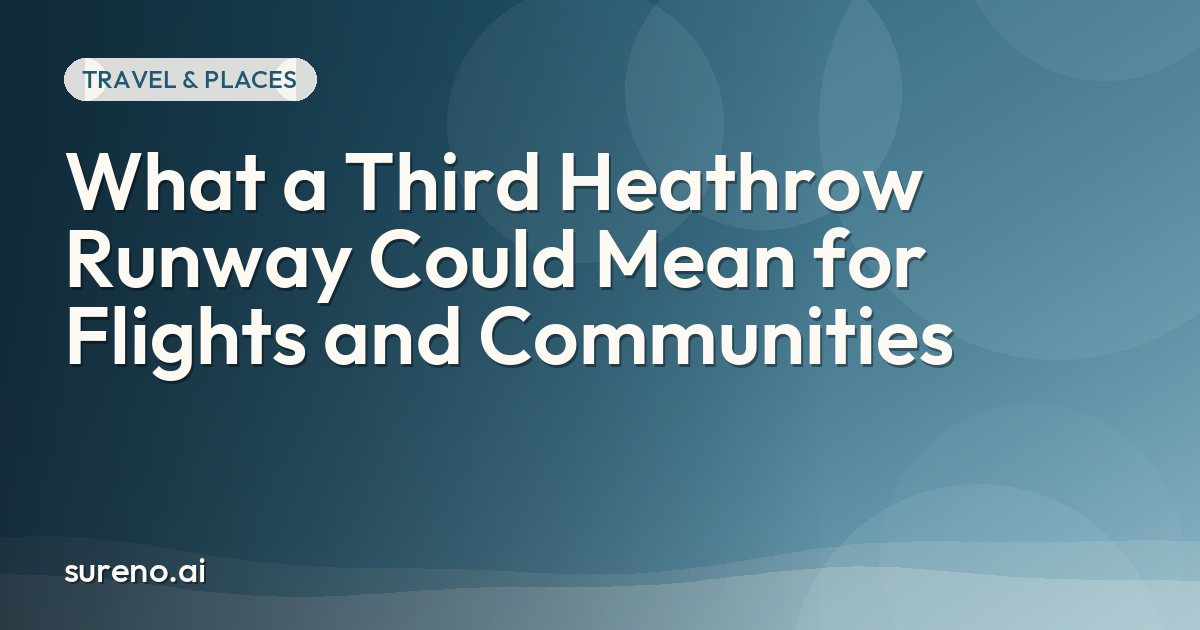 What a Third Heathrow Runway Could Mean for Flights and Communities