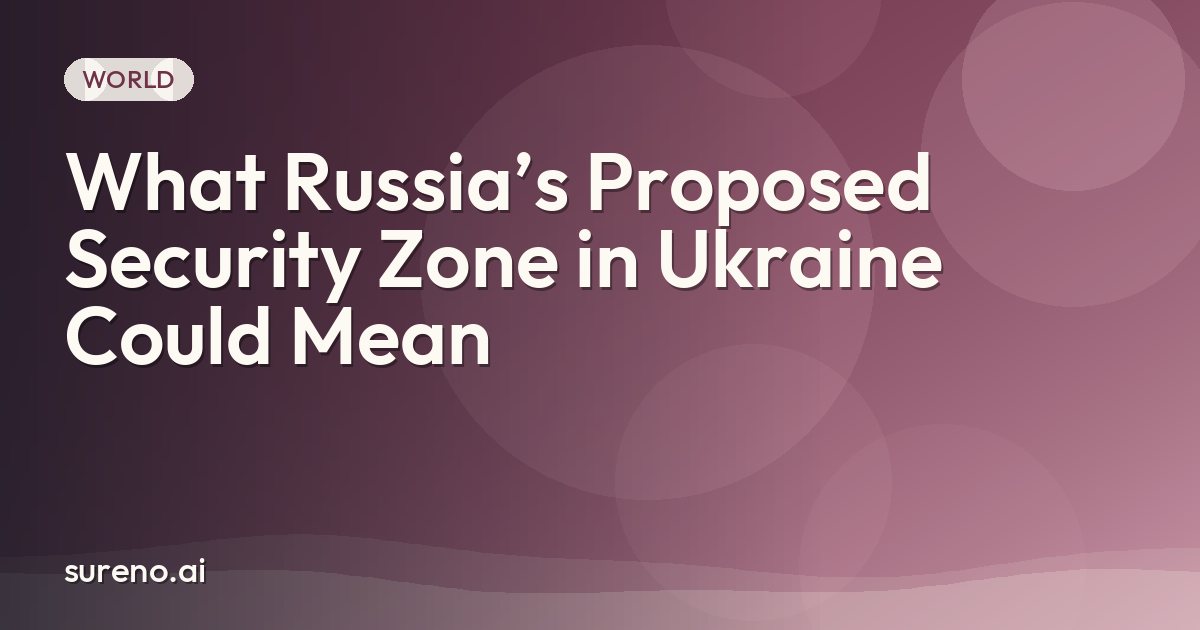 What Russia’s Proposed Security Zone in Ukraine Could Mean