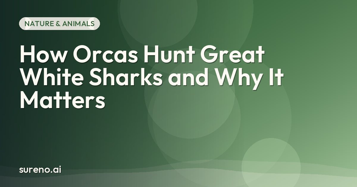 How Orcas Hunt Great White Sharks and Why It Matters