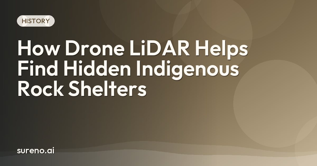 How Drone LiDAR Helps Find Hidden Indigenous Rock Shelters