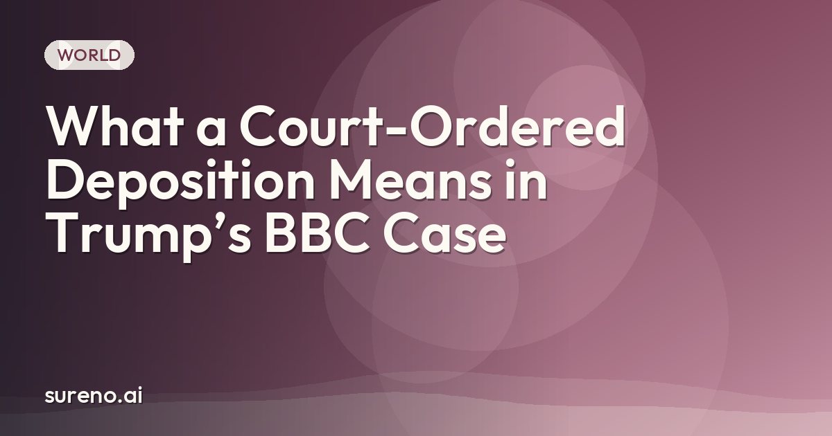 What a Court-Ordered Deposition Means in Trump’s BBC Case