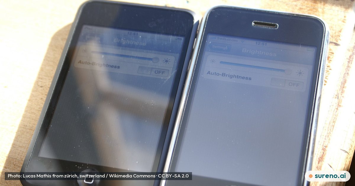 IPhone with Matte Screen Protector vs. Plain iPod.jpg