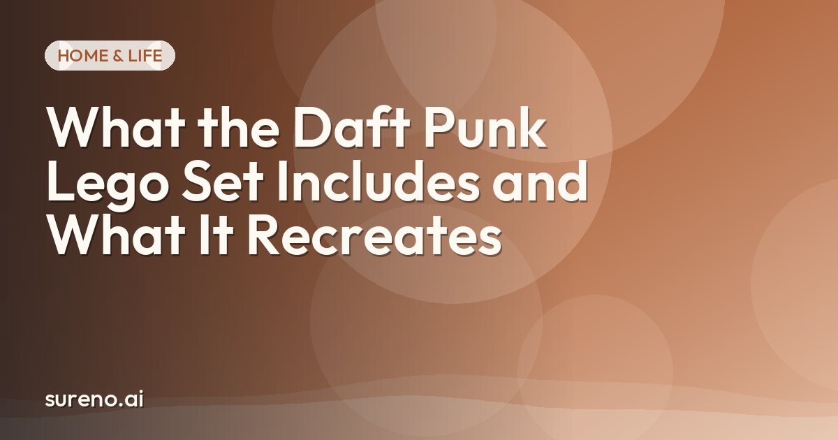 What the Daft Punk Lego Set Includes and What It Recreates