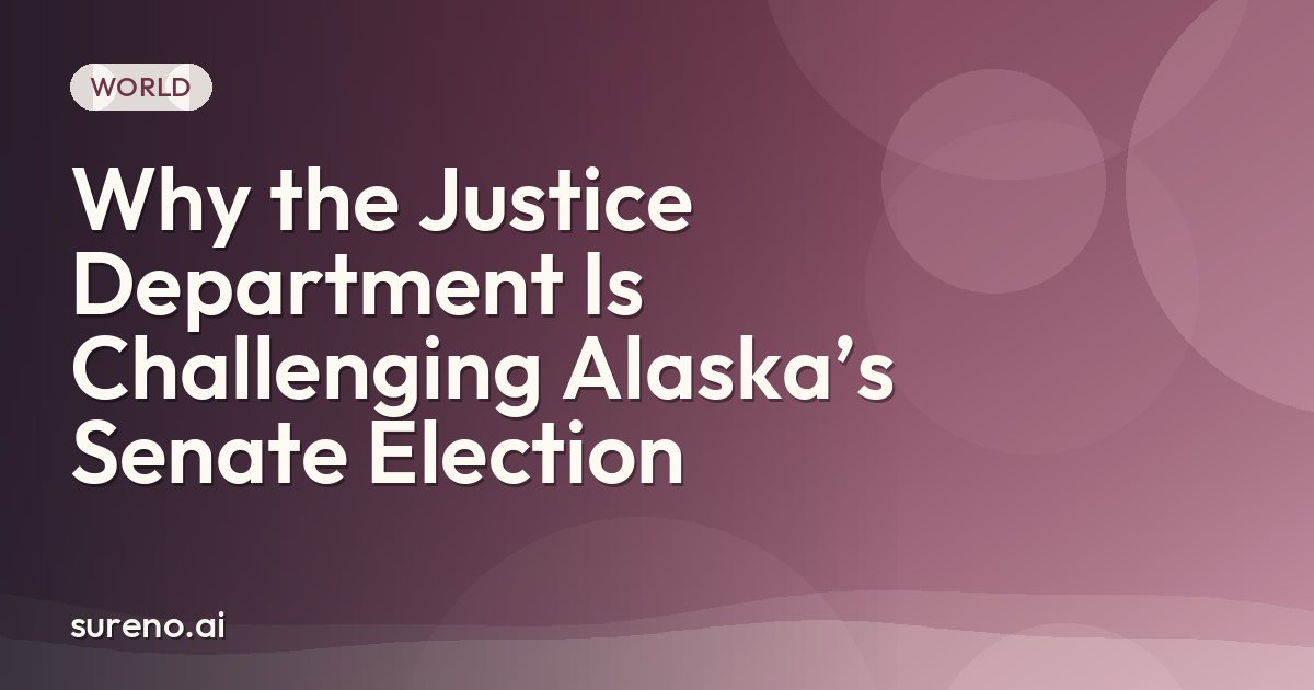 Why the Justice Department Is Challenging Alaska’s Senate Election