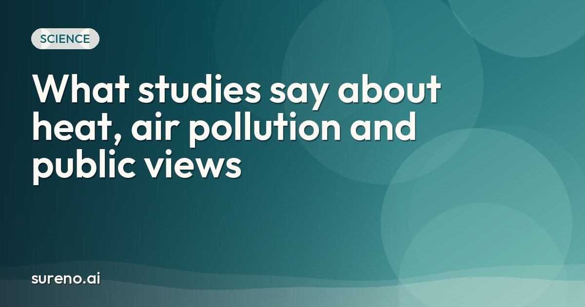 What studies say about heat, air pollution and public views