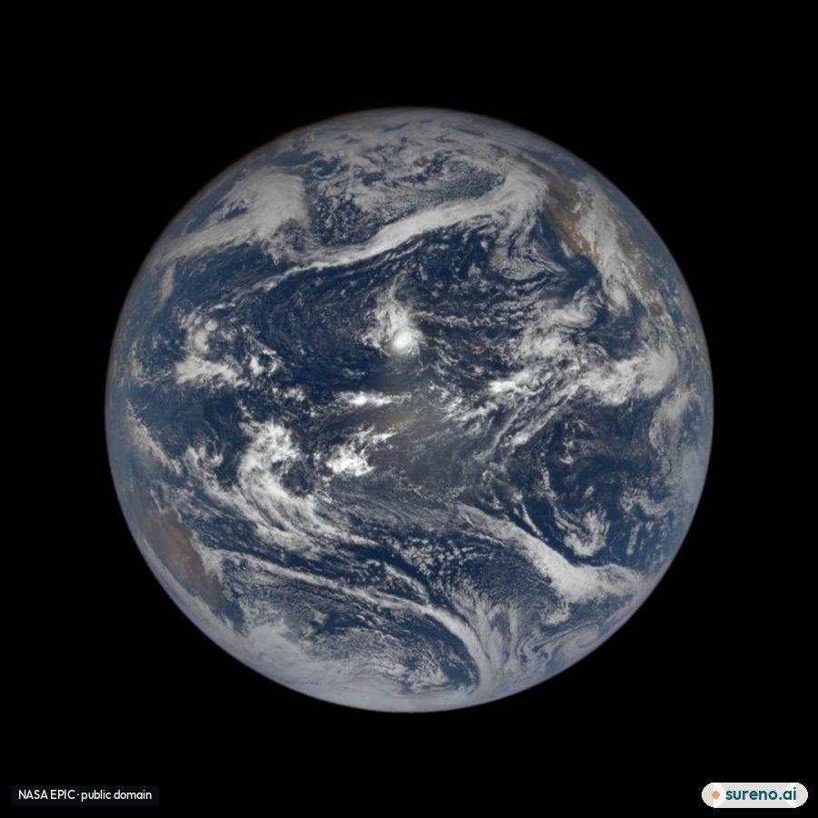 The sunlit face of Earth, photographed by NASA's EPIC camera