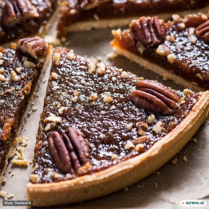 Choc Chip Pecan Pie, the finished dish