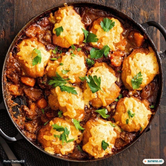 Beef Dumpling Stew, the finished dish