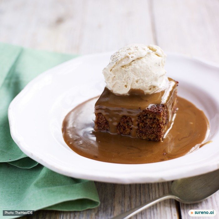 Sticky Toffee Pudding, the finished dish