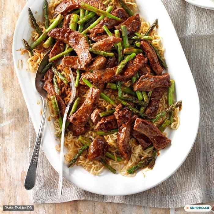 Beef Lo Mein, the finished dish
