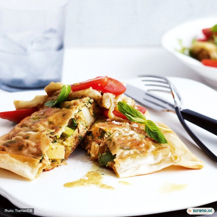 Tuna and Egg Briks, the finished dish