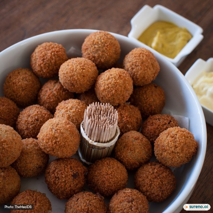 Bitterballen (Dutch meatballs), the finished dish