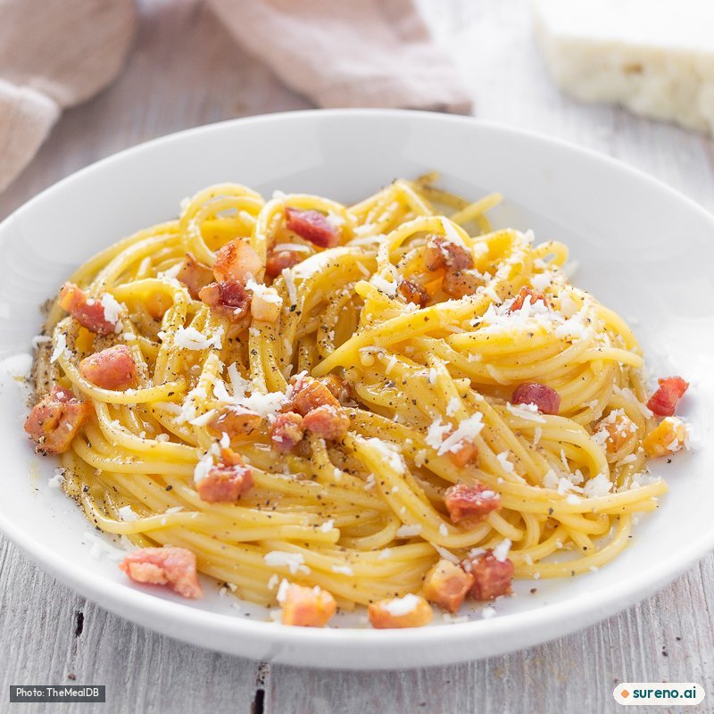 Spaghetti alla Carbonara, the finished dish