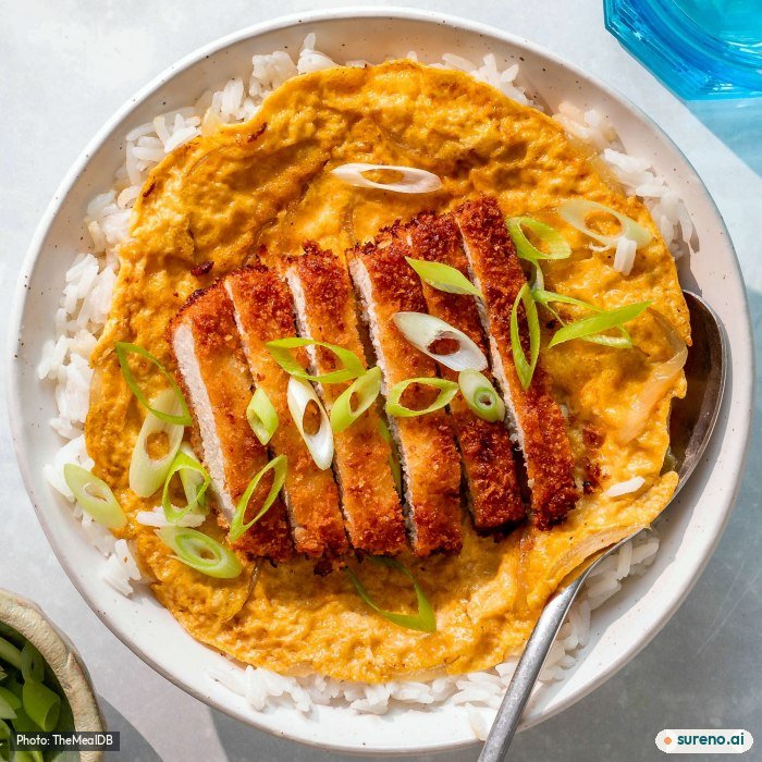 Japanese Katsudon, the finished dish