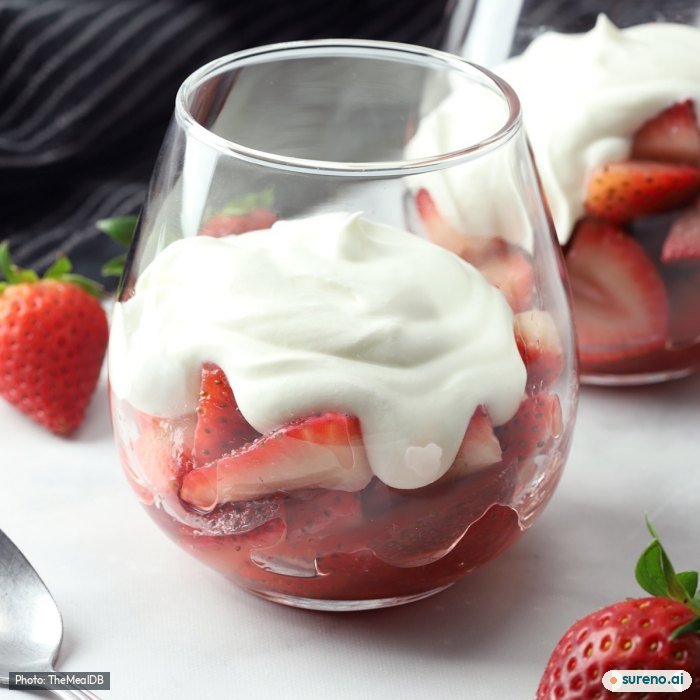 Strawberries Romanoff, the finished dish