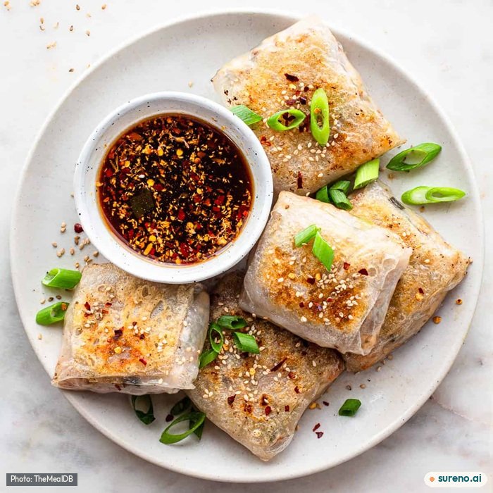 Rice paper dumplings, the finished dish