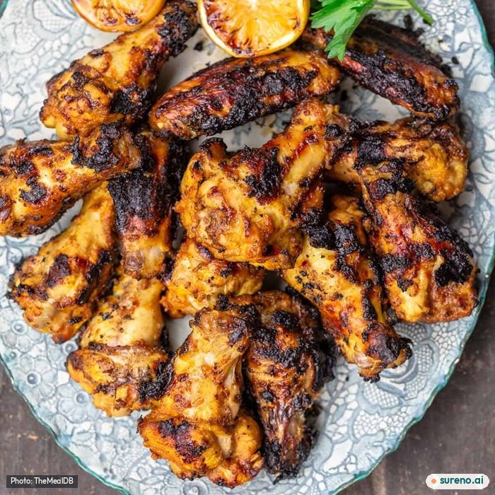 Chicken wings with cumin, lemon & garlic