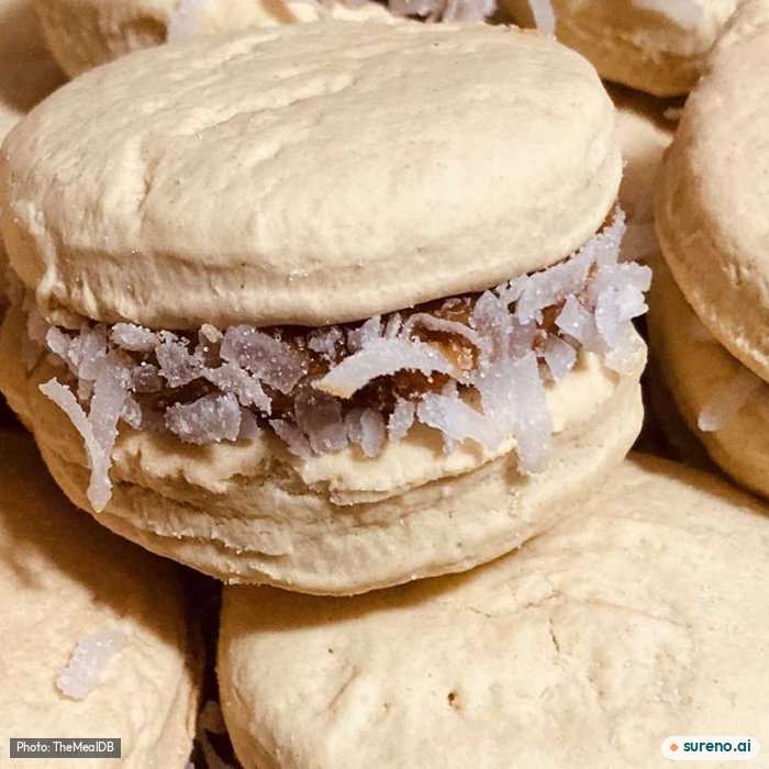 Vanilla alfajores, the finished dish