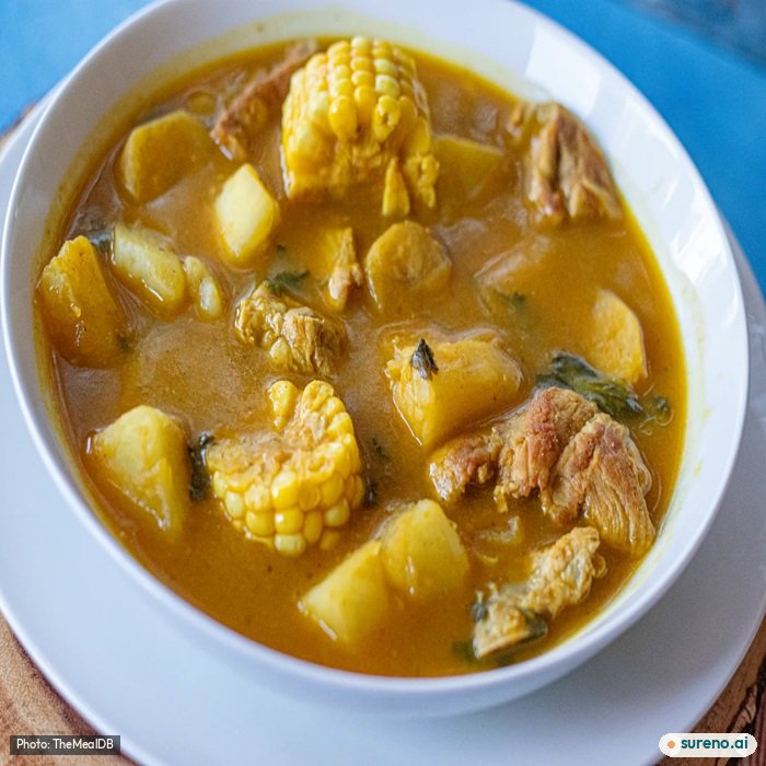 Venezuelan Sancocho, the finished dish